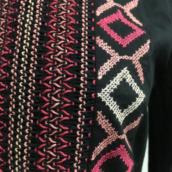 Alice by Temperley siesta black tunic embroidered shirt 4 Anthropologie NWT - Picture 5 of 11